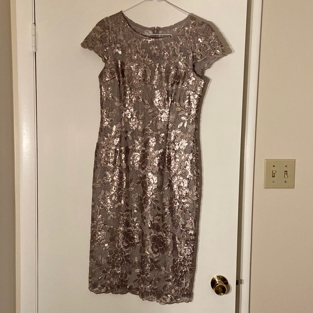 Alex evening taupe mother of the bride dress